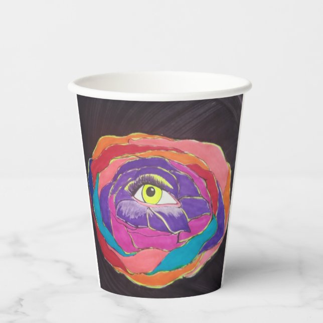 Blühende Exzellenz Pappbecher (Vorderseite)