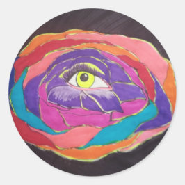 Blühende Exzellenz Runder Aufkleber