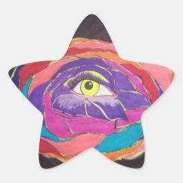 Blühende Exzellenz Stern-Aufkleber