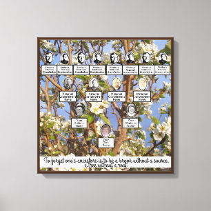 Blühende Familienbaum Vier Generationen Leinwand 