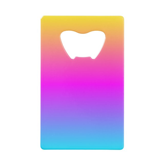 Blühende Farben fröhliche bunte Essentials Geldbeutel Flaschenöffner (Vorderseite)