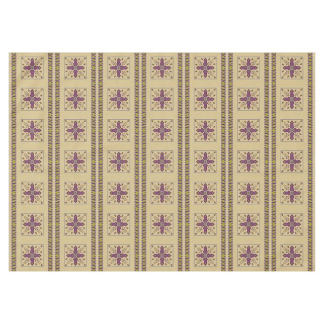 Blühende Feder des Lebens 60x84" Tischdecken (Vorderseite (Horizontal))