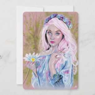 Blühende Feennotecard Dankeskarte