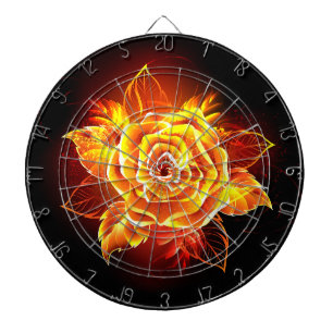 Blühende Feuerrose Dartscheibe