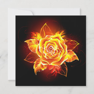 Blühende Feuerrose Karte