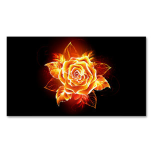 Blühende Feuerrose Magnetische Visitenkarte