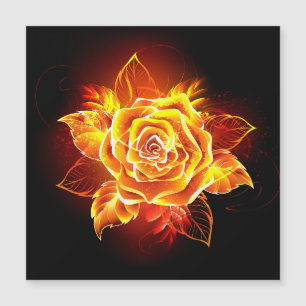 Blühende Feuerrose Magnetkarte