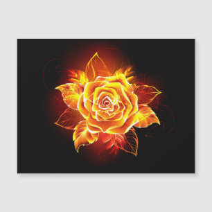 Blühende Feuerrose Magnetkarte