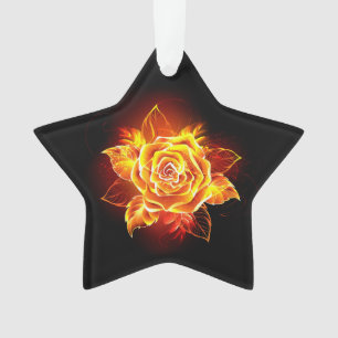 Blühende Feuerrose Ornament
