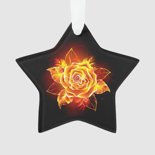 Blühende Feuerrose Ornament (Vorderseite)