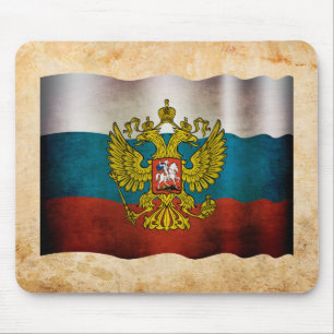 Blühende Flagge Russlands Mousepad
