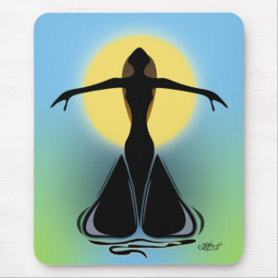 Blühende Frau Mousepad