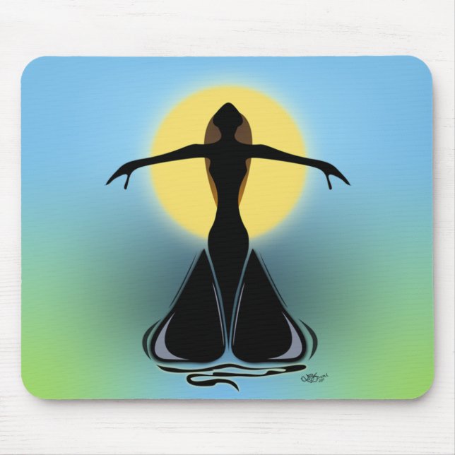 Blühende Frau Mousepad (Vorne)