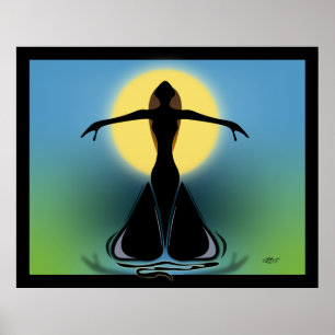 Blühende Frau Poster