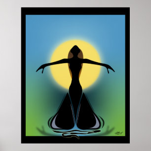 Blühende Frau Poster