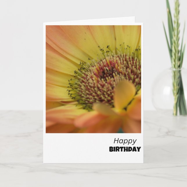 Blühende Freude - Blumengeburtkarte Dankeskarte (Vorderseite)