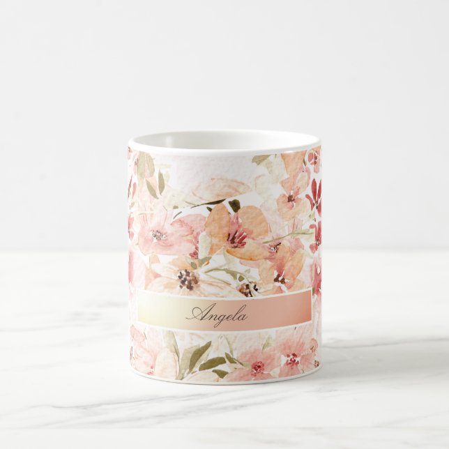Blühende Frühlingsblumen Kaffeetasse (Mittel)