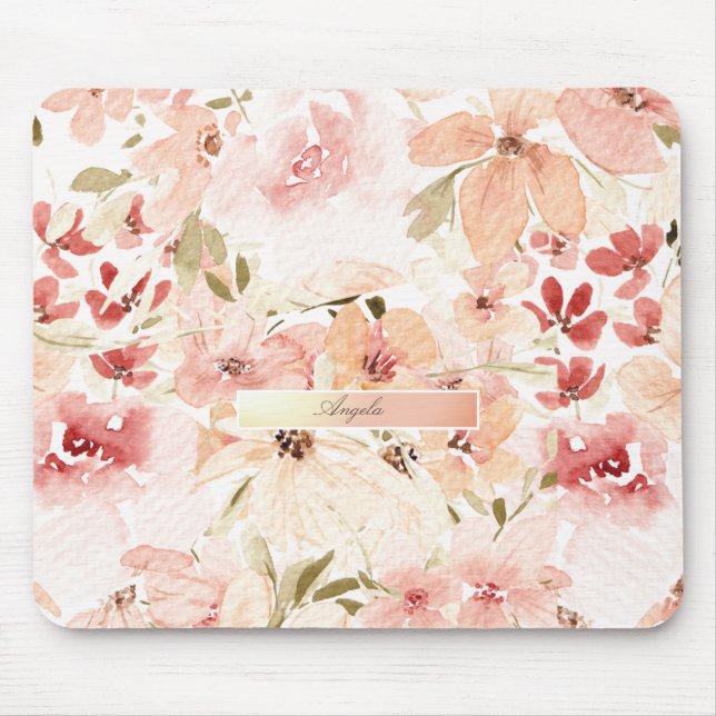 Blühende Frühlingsblumen Mousepad (Vorne)