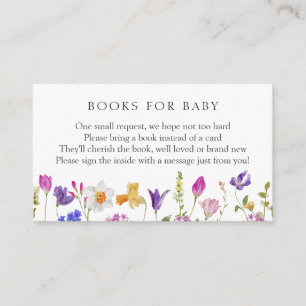 Blühende Frühlingsblumenbücher für Baby Begleitkarte