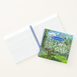 Blühende Gartenmalerei Aquarell Notizbuch