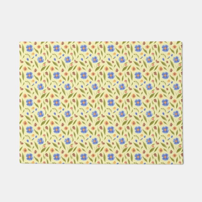 Blühende Gartenmatte Fußmatte (Vorderseite)