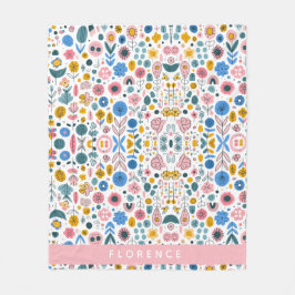 Blühende Geschichten Personalisierter Name Blanket Fleecedecke