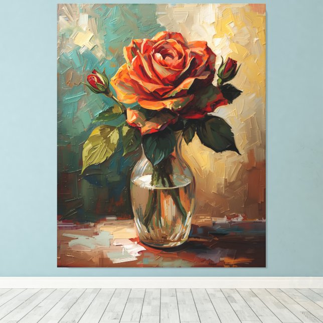 Blühende Grace Leinwanddruck (Insitu (Holzboden))