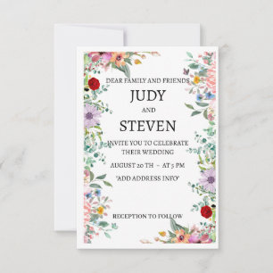 "Blühende Harmonie" Lebendige Multicolor-Blüte Save The Date