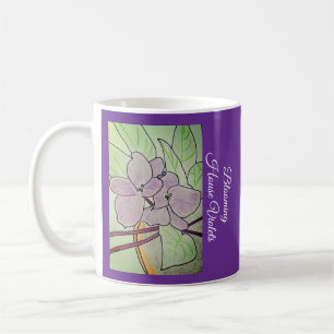 Blühende Hausveilchen Kaffeetasse