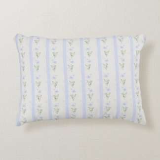 Blühende Heirloom-Blume Streifen Blaue Romance Dekokissen