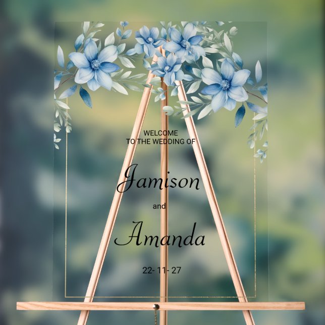 Blühende Hochzeit der Botanischen Marine Acrylschild (Neutral)