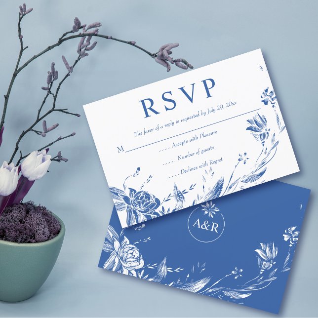 Blühende Hochzeit mit Blumen RSVP Karte (Von Creator hochgeladen)