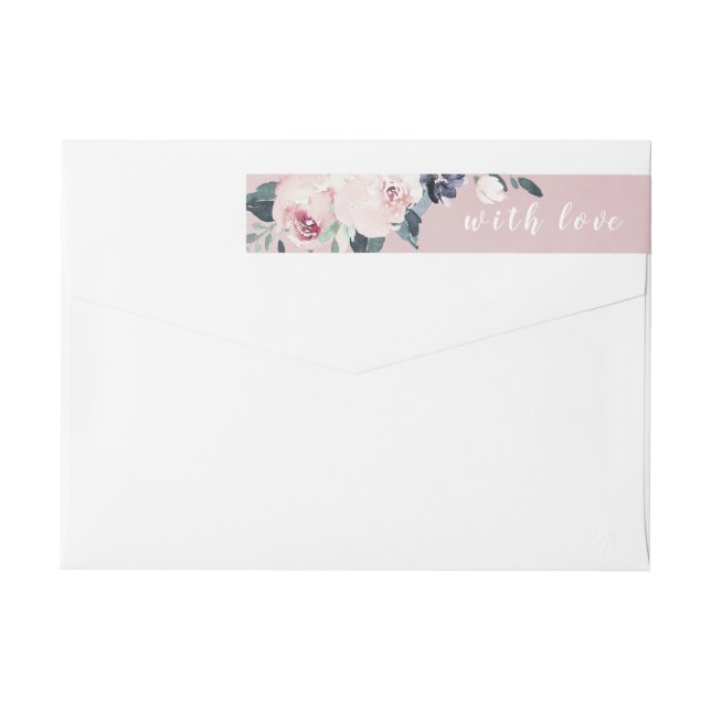 Blühende Hochzeit mit botanischer Rotzunge (Rückseite)