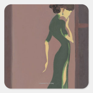 Blühende Jugend Nr.7 Quadratischer Aufkleber