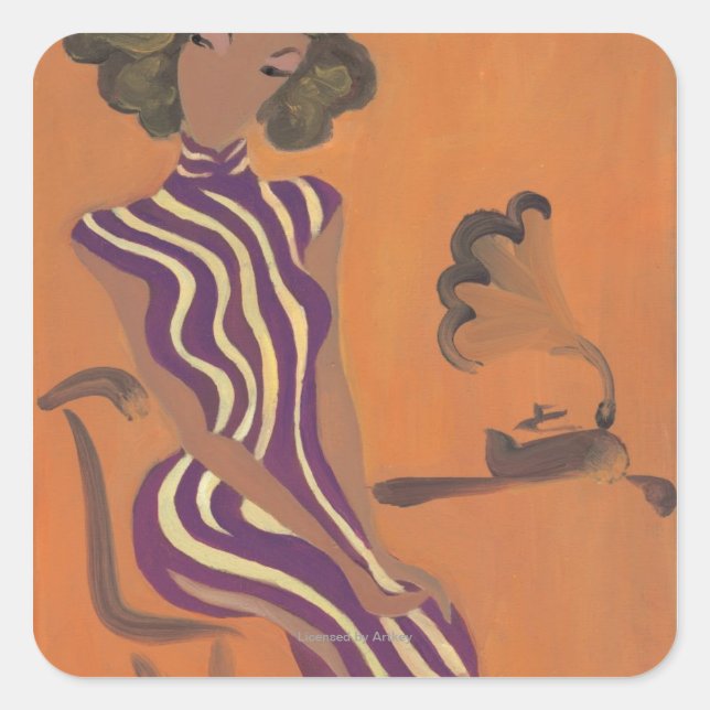 Blühende Jugend Nr.8 Quadratischer Aufkleber (Vorderseite)