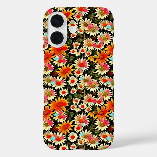 Blühende Kameras - Muster 3 - Fall des iPhone Case-Mate iPhone Hülle (Rückseite)