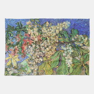 Blühende Kastanienzweige von Vincent van Gogh Geschirrtuch