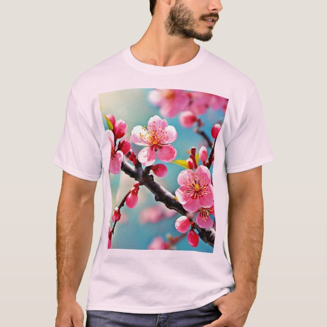 Blühende Kirschblüten im Frühling T-Shirt (Vorderseite)