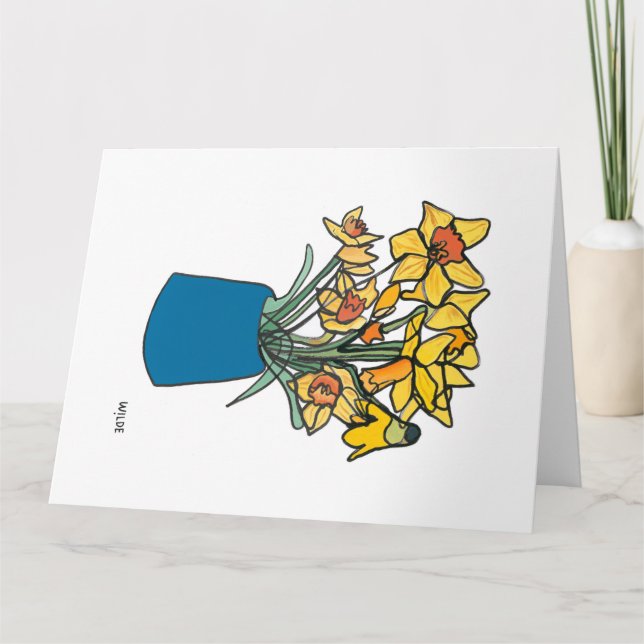 Blühende Konsistenz in Vase Karte (Vorderseite)