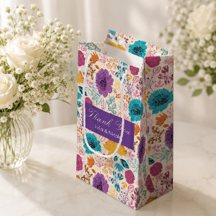 Blühende Liebe Florale Romantische Pink Lila Hochz Kleine Geschenktüte