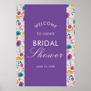 Blühende Liebe Florale Romantische Rosa Hochzeitsf Poster