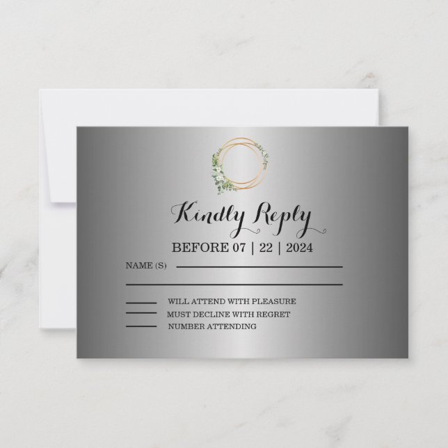 Blühende Liebe: RSVP-Karte RSVP Karte (Vorderseite)