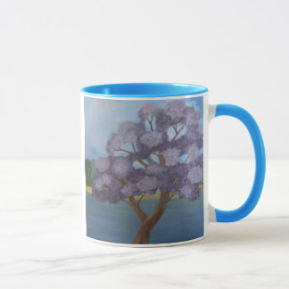 blühende lila Tasse