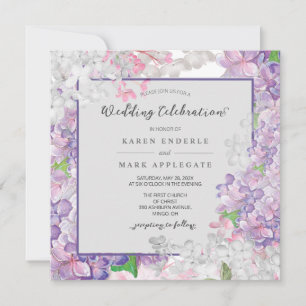 blühende Lilacs Hochzeit von Floral Einladung