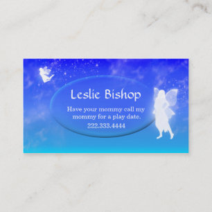 Blühende Lüfte auf der Blue Play Date Card Telefonnummerkarte
