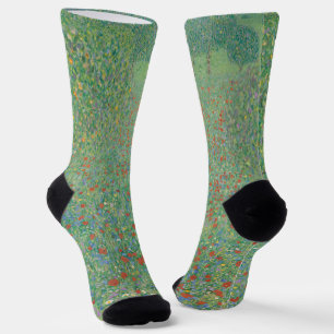 Blühende Mohnblumen - Gustav Klimt Socken