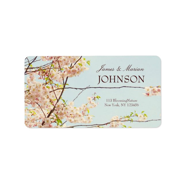 Blühende Natur Adressaufkleber (Vorne)