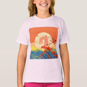 BLÜHENDE NATUR BERG DRACHE T-Shirt