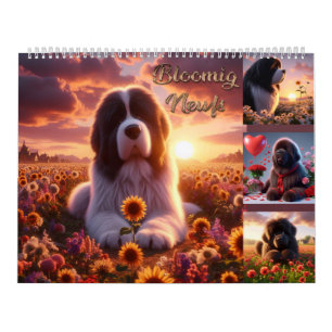 Blühende Newfs Kalender