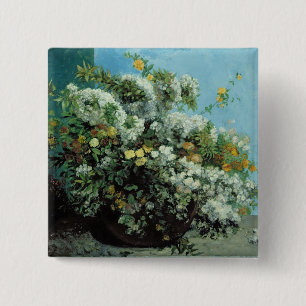 Blühende Niederlassungen und Blumen, 1855 Button